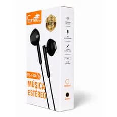 Fone de Ouvido EL1404 P2 Estéreo Premium com Microfone