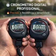 Kit 2 Cronômetro Digital Esportivo Treinos Corridas Bússola Função Relógio alarme Cor preto