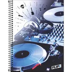 Caderno Espiral Universitário 10 Matérias Flip+ Masculino Tilibra 200 Folhas – Capa Dura