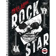 Caderno Universitário 1 Matéria Pepper Masculino 80 Folhas Tilibra – Capa Dura Rock, Astronauta, Game, Tenis