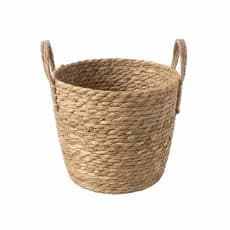 Cesto Cachepot de Palha Natural para plantas Com Forro De Plástico Para Vaso, cesto organizador