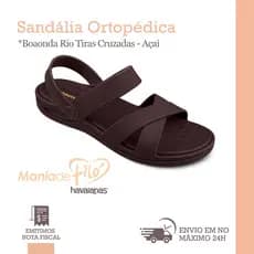 Sandália Tiras em X Ortopédica BoaOnda Rio Anatômica Macia Confortável Melhor Preço com Tira Traseira