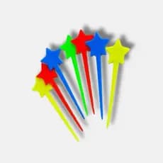 Palitos Garfinho Coloridos para Petiscos de Festa Infantil e Adulto - 120 Unidades - Decoração Divertida e Prática
