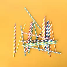 Canudos De Papel Listrados 100 Unidades Drink Vintage Cor Dourado