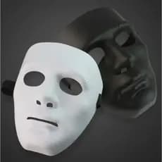 Máscara Jabbawockeez Dança Teatro Fantasia Branco