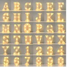 Letras e Números LED 22cm Branco Quente - Decoração Mágica para Festas, Quartos e Natal