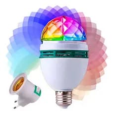 Lampada De Led Globo Colorida Giratoria De Festa Rgb Boate