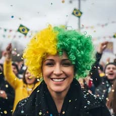 Peruca Verde E Amarela Black Power Brasil Copa 2026