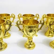 Kit 30 Lembrancinha Troféu Mini Taça Futebol Decoração Festa