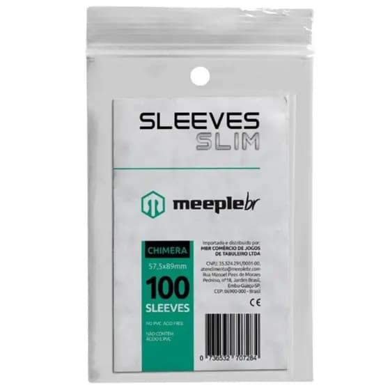 Sleeve Slim Chimera 57,5x89mm MeepleBR - 100 Unids