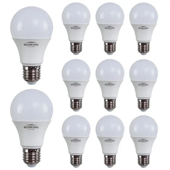 Kit 10 Lâmpadas Led Bulbo A60 15W Perâ E27 Bivolt (6500K Frio - 4000K Neutro - 3000K Quente)