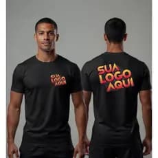 Camiseta Básica De Poliéster Unissex Adulto Personalizada Com Sua Arte, Estampa ou Logo