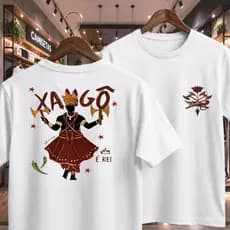 Camiseta Lançamento Xango é Rei umbanda 100% Algodão Fio 30.1 Premium Confortável Candomblé Axé Religiosa