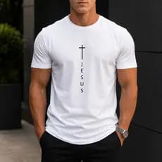 Camisetas Masculinas, Camisa Adulto, Camisetas jesus, Camisetas Algodão, Camiseta religiosa