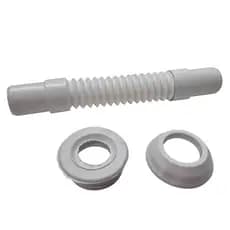 Tubo Ligação Vaso Sanitário Extensível Branco Spud Com Canopla