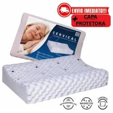 Kit 2 Travesseiros cervical ortopédico magnético espuma soft + fronha