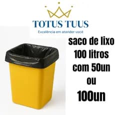 Saco de Lixo 100 Litros Reforçado 0,06 Micras Pacote 50 ou 100 Unidades