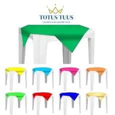 Kit 10 Toalhas de Mesa TNT 70x70cm Quadrada Lisa Festa Infantil Cobre Mancha Decoração