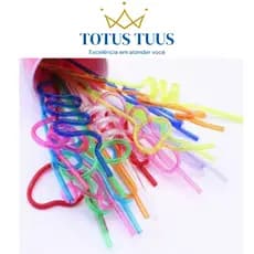Kit Canudos Espirais Coloridos para Festa Temática Decoração Drinks Aniversário