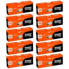 Kit 10 Cx Grampo 26/6 Galvanizado P Grampeador 50.000 Unid