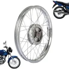 Roda Completa Traseira Raiada Cg Titan 150 E Fan 150 start 160 start 150 Cromado