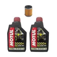2 Litros Oleo Motul 5000 20w50 + Filtro Fazer 250 Lander 250