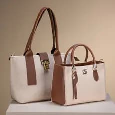 Gaby Show - Bolsa Feminina Acessório Luxuosa Kit 2 -Topical + Tecido Alça Transversal Forro Cetim