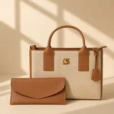 Kit Bolsa Feminina Tecido + carteira Gs