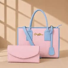 Kit bolsa + carteira GS Tradicional Moderna Transversal Feminina