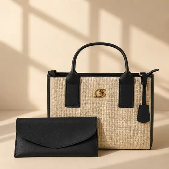 Bolsa Feminina Tecido Transversal Tote Tendencia