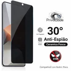 Película Cerâmica Fosca Privacidade Xiaomi Redmi A1 A1+ A2 A2+ A3 A4 A5 Proteção Tela Anti Espião