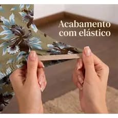 KIT 4 ou 6 Capa de Cadeira Floral Luxo Premium - Elásticada - Malha Gel Estampada ou Lisa