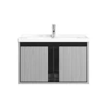 Gabinete Armário Banheiro Alumínio Vulcanizado Luxo Preto 70cm