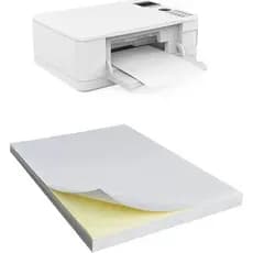100 Folhas A4 Papel Adesivo Branco Fosco de Etiqueta