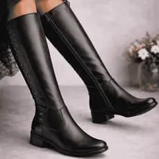 Bota Montaria Feminina Cano Alto Courino Promoção Top