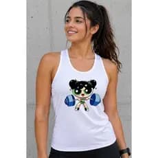 Regata Dry Fit Feminina Academia Estampa Meninas Super Poderosas
