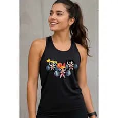 Regata Feminina Fitness Dry Fit 3 Meninas Superpoderosas Academia