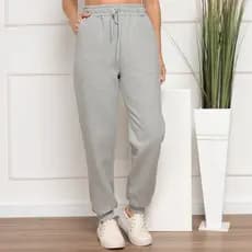 Calça Moletom Flanelado Com Punho Moda Feminina COD 042