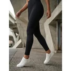 Calça Legging Feminina Canelada Cintura Alta Academia Fitness Modela O Corpo COD S2
