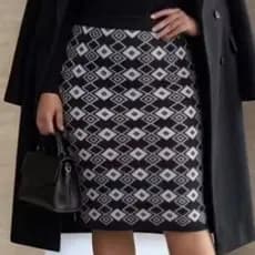 Saia de Tricô feminina Jacar losango frio PLUS SIZE moda Evangelica  Tamanho G ao GG