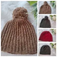 touca gorro de croche feito a mão fio mousse gorro frio lã super quente