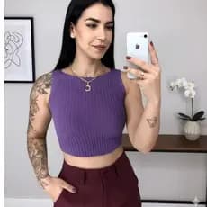 Regata blusa Regatinha cropped trico moda blogueira verão.