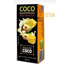 Água De Coco Quadrado 27 Caixinhas 200ml Sabor Maracujá Original  Envio Hoje