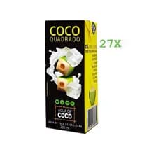 Água De Coco Quadrado Caixa com 27 Caixinhas 200ml Original Puro 100% Coco Envio Imediato