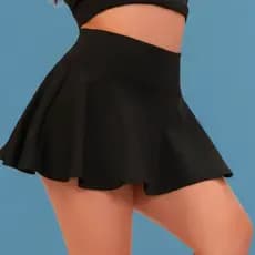 Short Saia Fitness Feminino Saia Rodada Curta Short Saia Feminino Roupa de Academia cintura alta