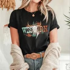 Camiseta Feminina Country Algodão
