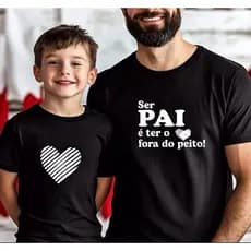 kit camisetas dia dos pais adulto infantil
