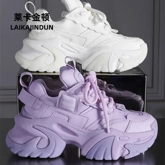 Lycra Kington Tênis Casual Kington Tênis Casual Lycra Kington Tênis de Moda Feminino de Altura Tudo em Altura Pequenos Sapatos de Papai