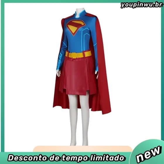 Roupas de Cosplay Supergirl Mulher do Amanhã Fantasia de Cosplay Supergirl Performance de Palco de Halloween