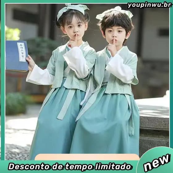 Livro Crianças Traje Antigo Crianças Hanfu Homens Mulheres Estudos Chineses Caneta Cerimônia Crianças Alunos da Escola P